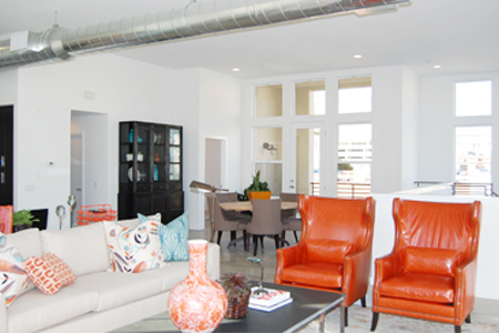 Santa ana lofts family room