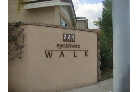 Sycamore walk garden grove sign