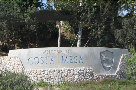 Costa mesa city sign